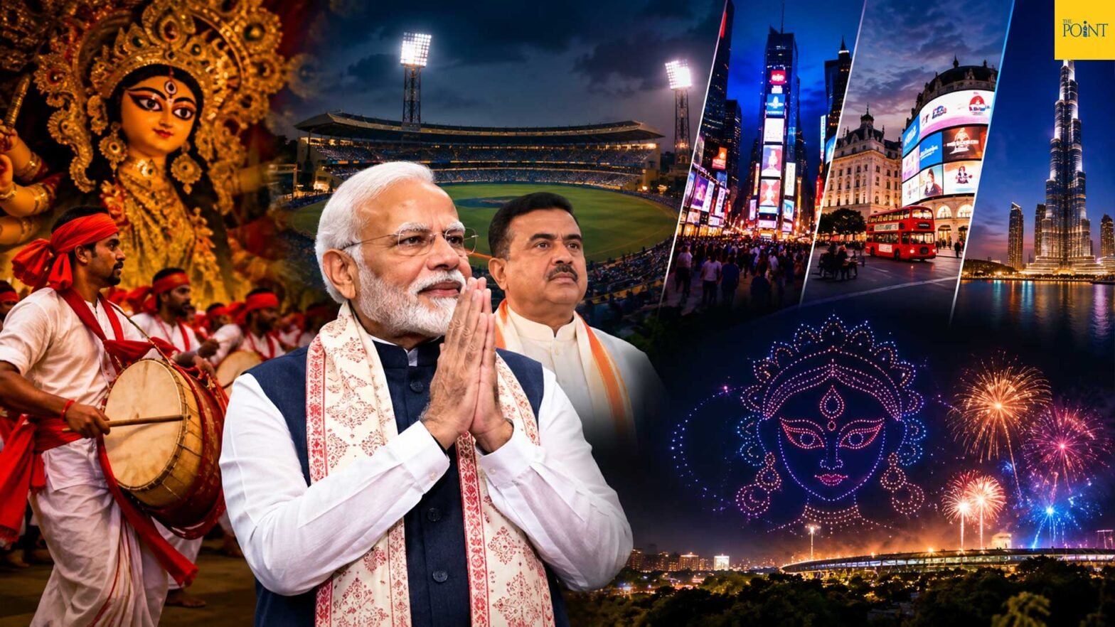 মহালয়ায় ইডেনে মোদি, টাইমস স্কোয়ার-বুর্জ খলিফায় বাজবে বাংলার পুজোর ঢাক!